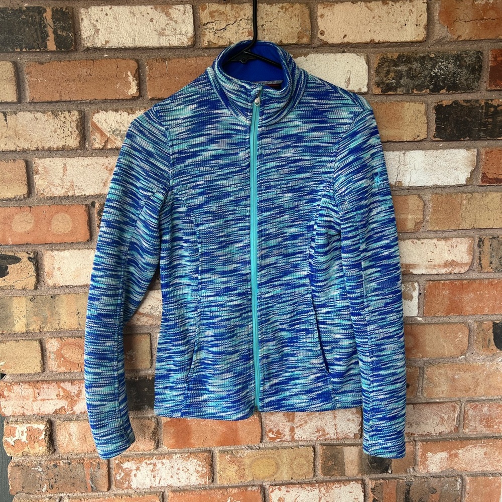 SPYDER Full Zip Knit Blue Jacket
